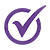 Een klein rond selectievakje met een vinkje erin dat een geselecteerde optie aangeeft.