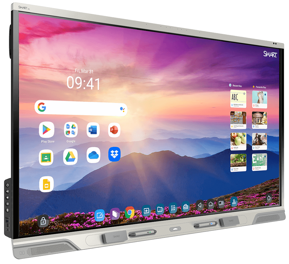 Angled SMART Board RX series interactive display